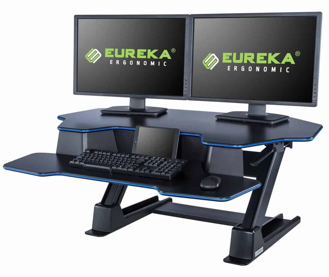 Eureka Ergonomic Sit-Stand Desktop and Gaming Workstation