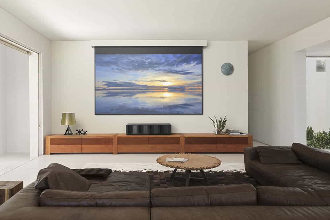 tv projector living room