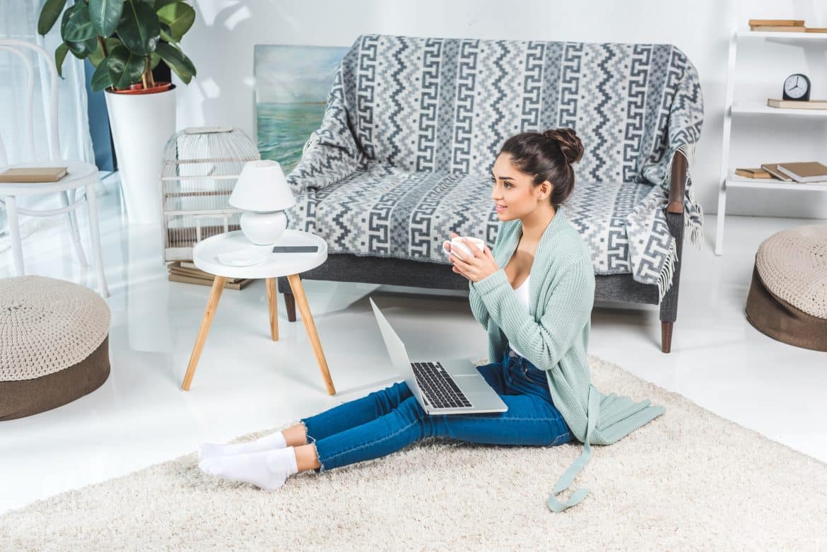 Young Woman On Mac