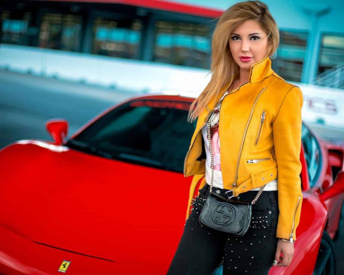 Attractive Girl with a car