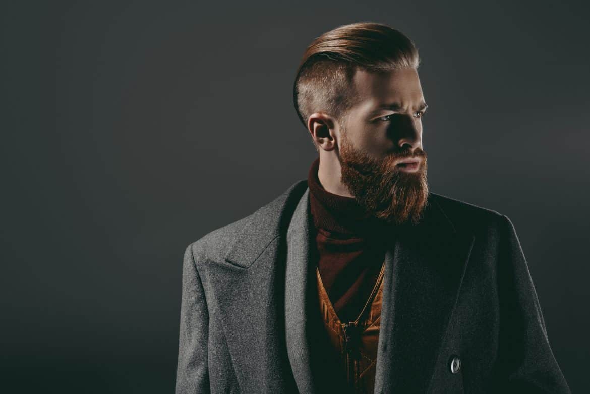 handsome man with straightened beard