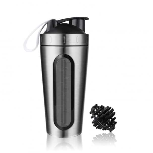 Stainless Steel Protein Shaker (28-oz) by Homiguar