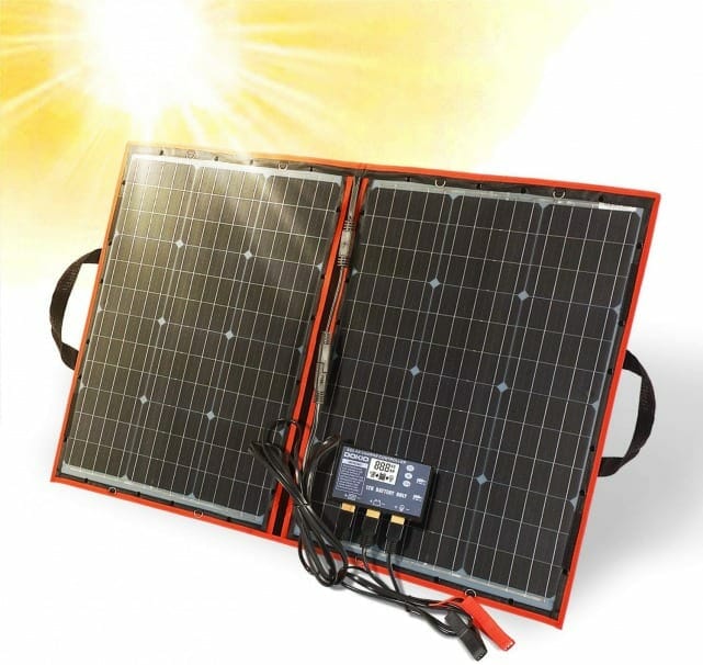 DOKIO 80 watt 12 volt Folding Solar Panel Kit for Camping