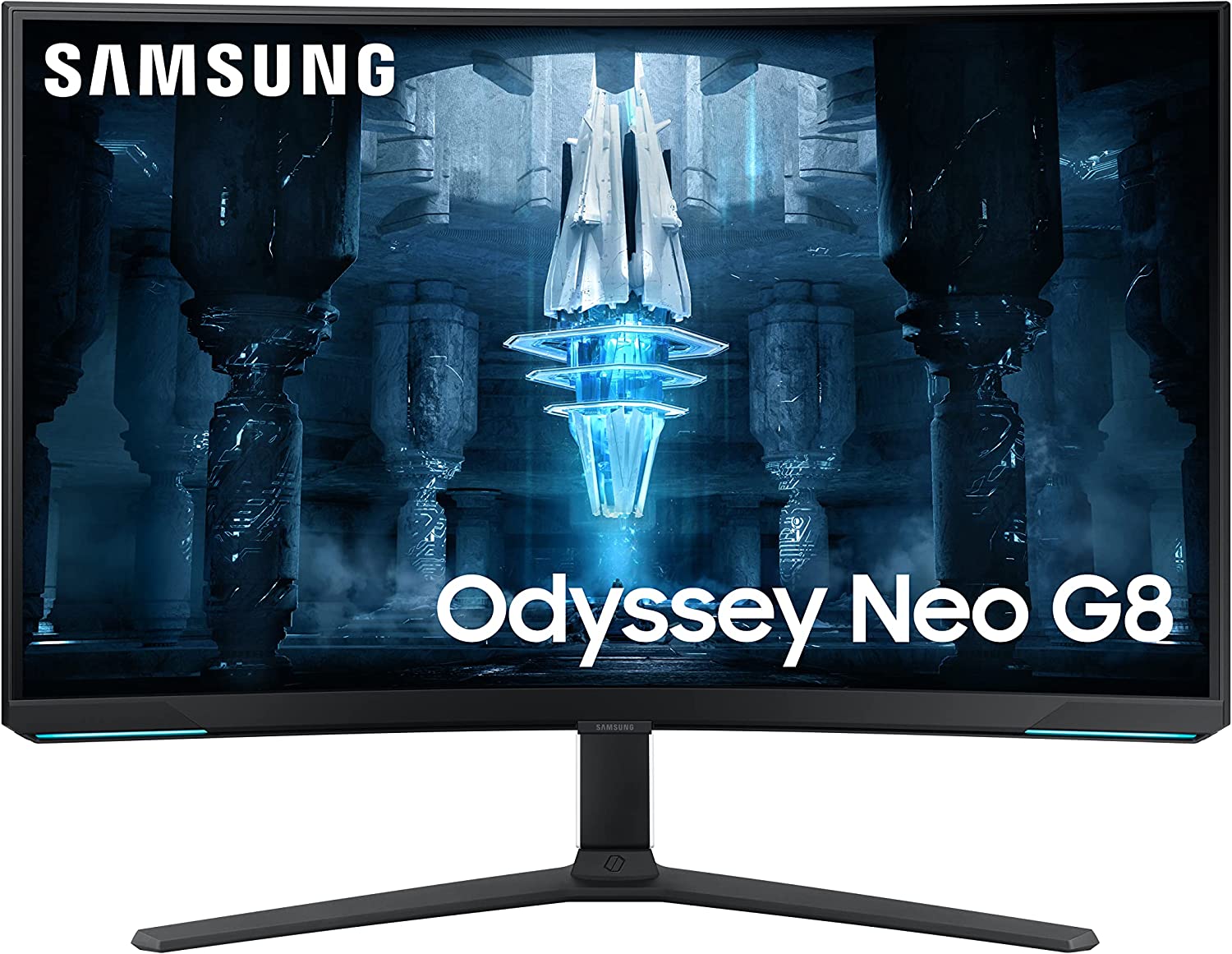 SAMSUNG 32 Odyssey Neo G8 4K UHD 240Hz 1ms G-Sync 1000R Curved Gaming Monitor, Quantum HDR2000, AMD FreeSync Premium Pro, Matte Display, Ultrawide Game