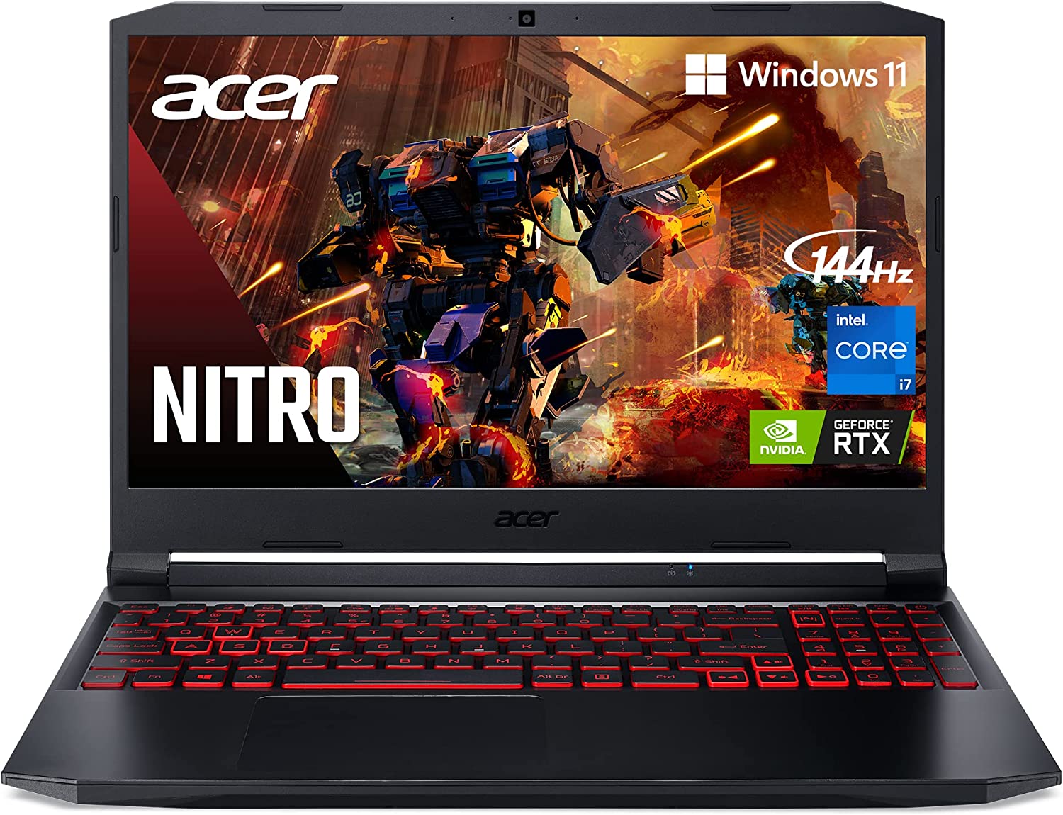 Acer Nitro 5 AN515-57-79TD Gaming Laptop | Intel Core i7-11800H | NVIDIA GeForce RTX 3050 Ti Laptop GPU | 15.6 FHD 144Hz IPS Display | 8GB DDR4 | 512GB