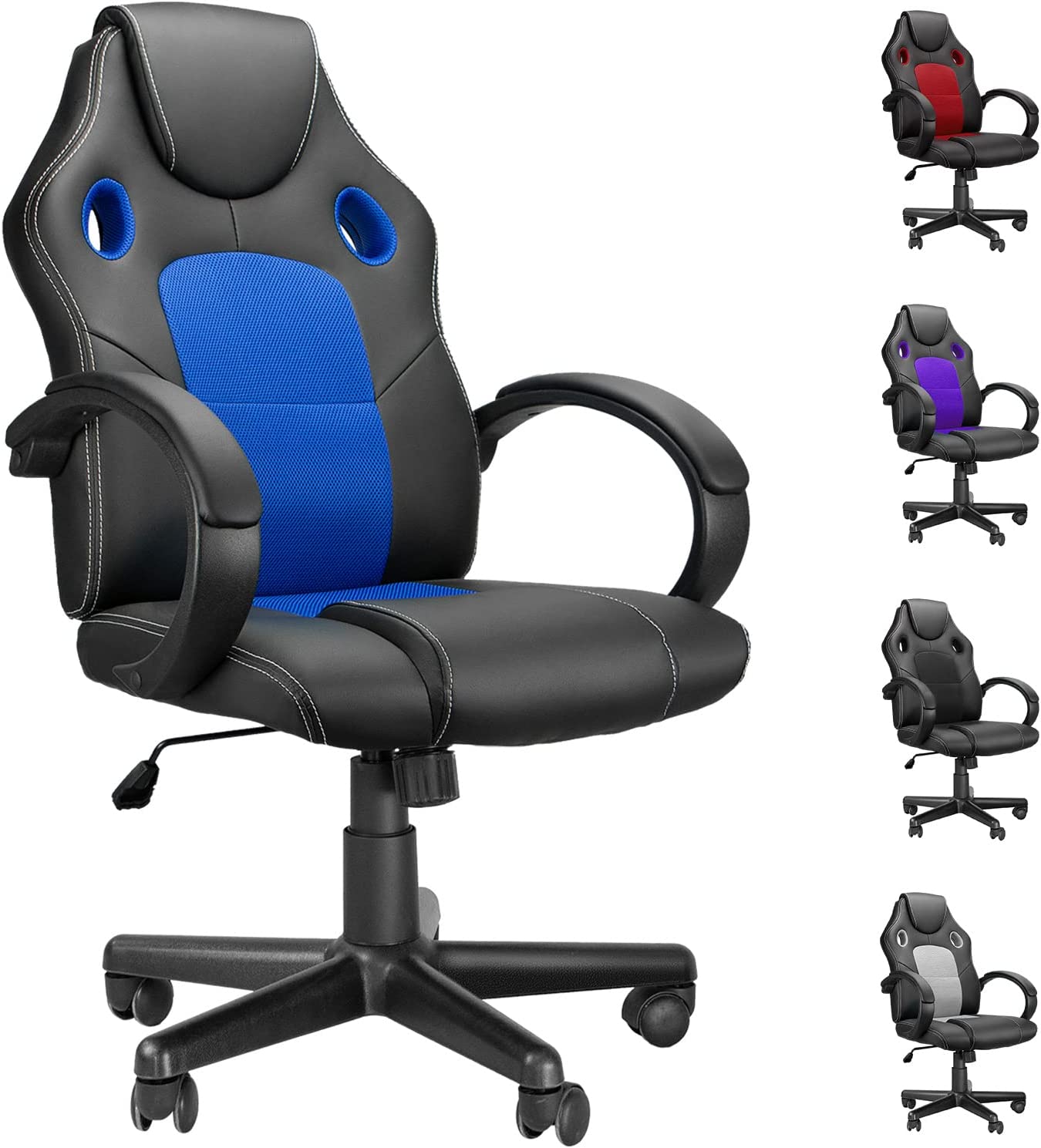 DualThunder Gaming Office Chair, Ergonomic Cheap Gaming Chair, Computer Chairs Video Game Chairs, Reclining Rolling Gaming Chairs for Adults, Teens