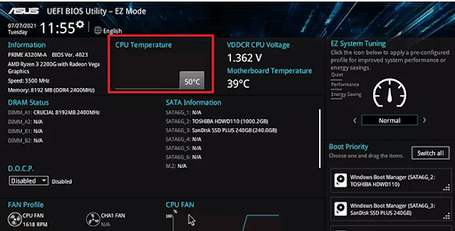 How to Check CPU Temp Windows 10 Without Software using BIOS