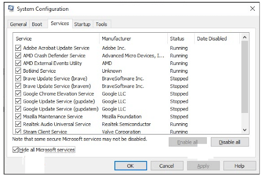 Lower CPU usage system configuration