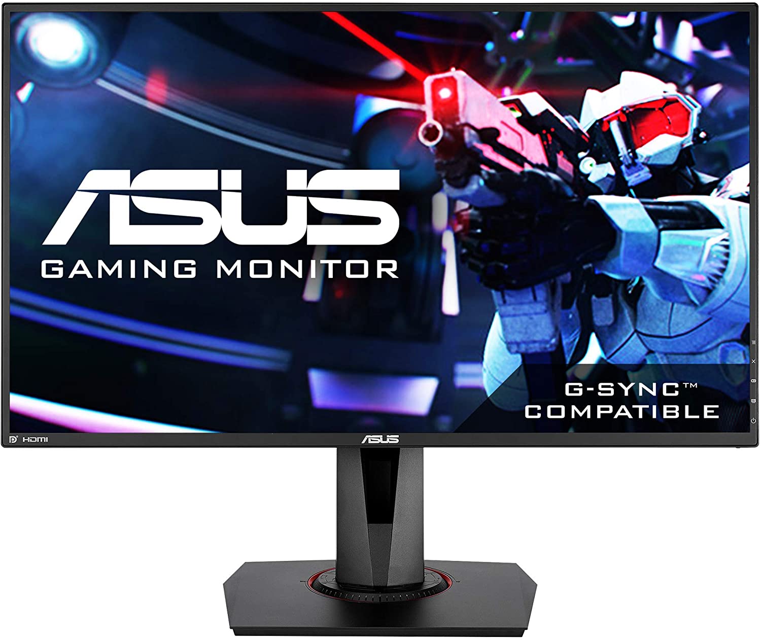 ASUS VG278Q 27 Full HD 1080P 144Hz 1ms Eye Care G-Sync Compatible Adaptive Sync Gaming Monitor with DP HDMI DVI