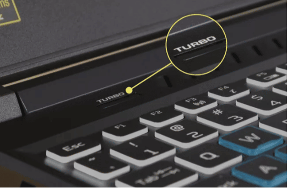 Locate the Turbo or Boost button on your laptop
