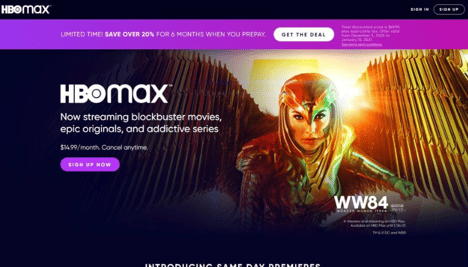 SignUp for HBO Max