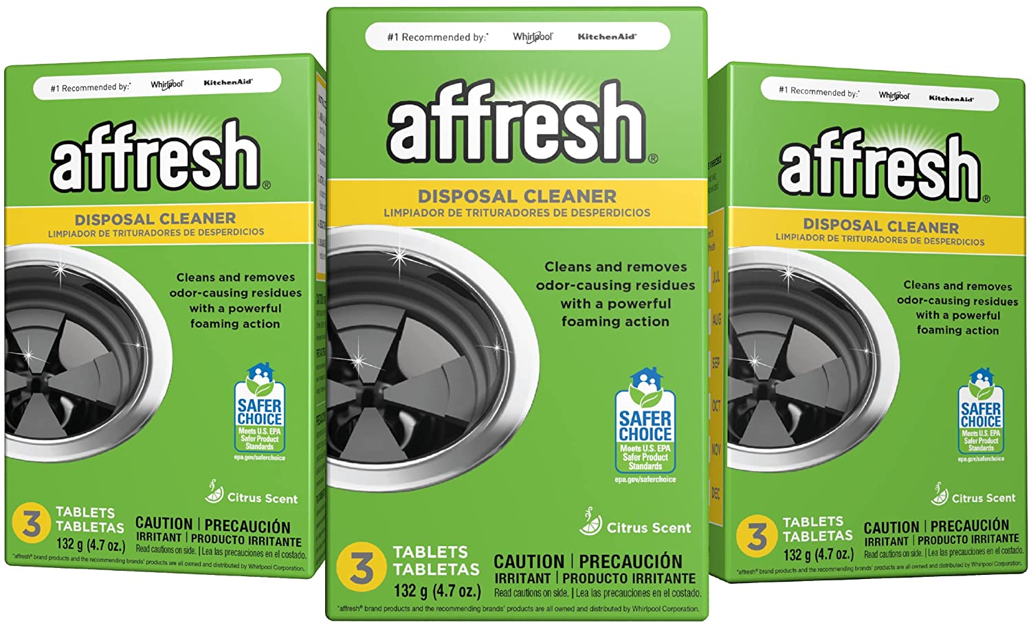 Affresh Garbage Disposal Cleaner, Removes Odor-Causing Residues, 9 Tablets