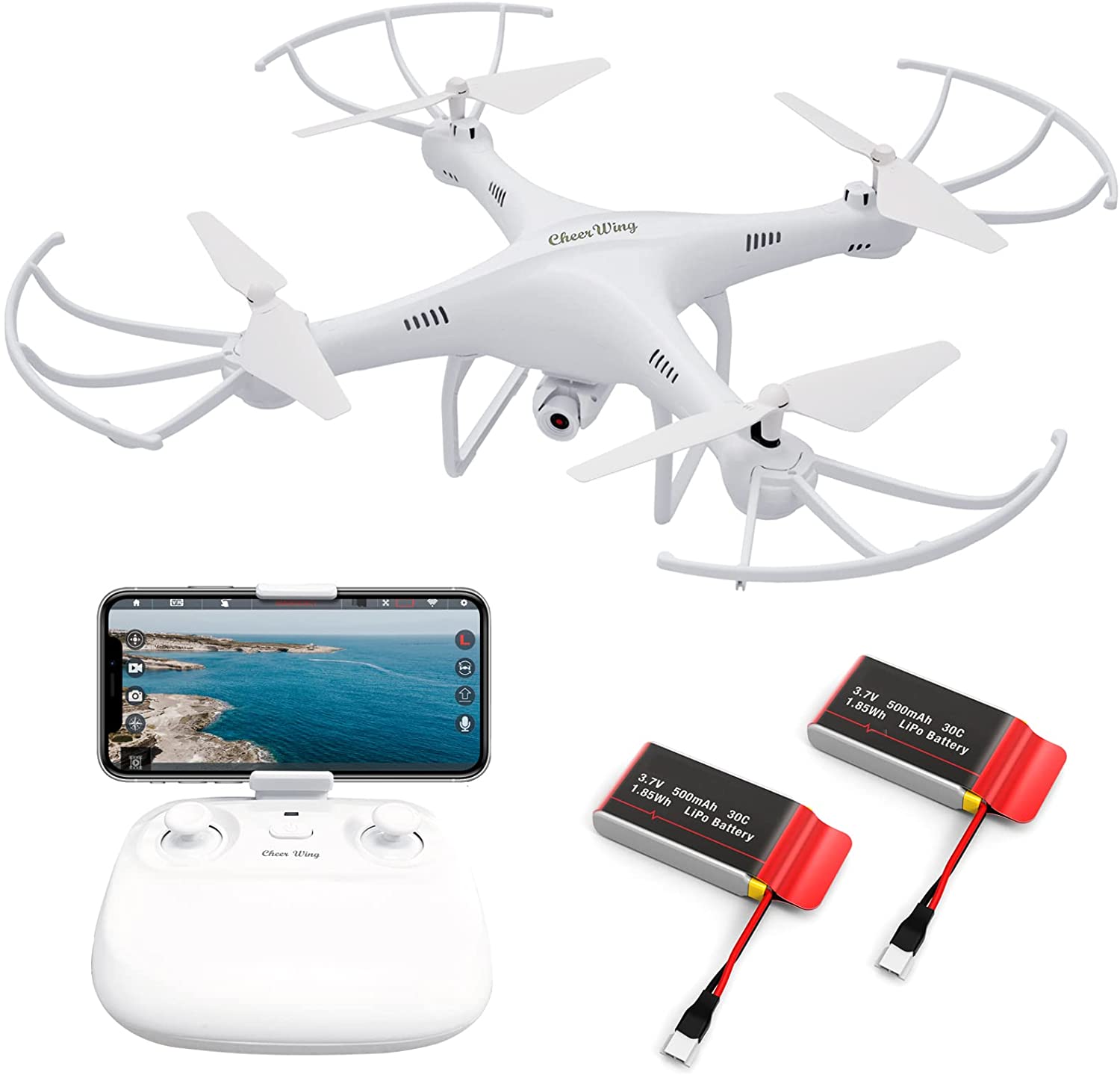 Cheerwing CW4 RC Drone with 720P HD Camera for Kids and Adults RC Quadcopter with Auto Hovering