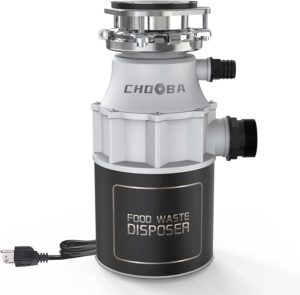 Chooba Garbage Disposal 3:4HP, Food Waste Disposal Continuous Feed, Garbage Disposal with Power Cord