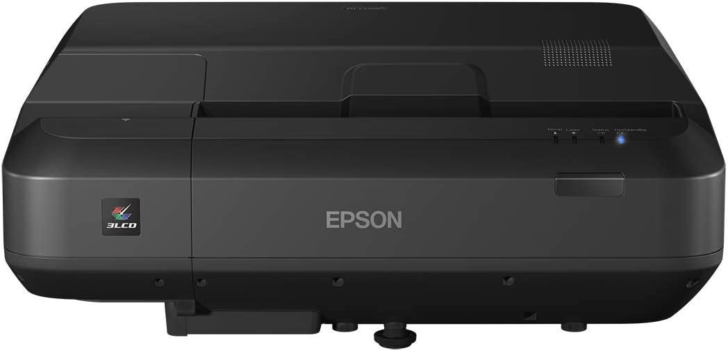Epson EH-LS100 3LCD, Laser, Ultra Short Throw Super Resolution, 4000 Lumens, 130 Inch Display, 5 Year Warranty, Home Cinema Projector