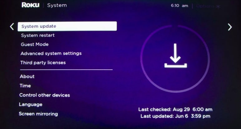 If all these attempts fail to work, a software update may be available for your Roku TV
