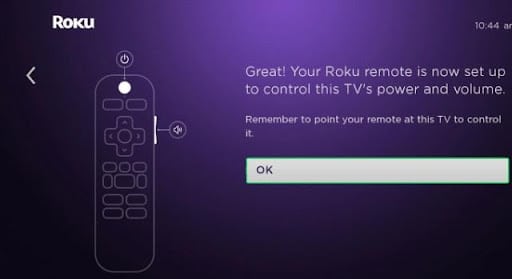 Pair Roku Remote to TV Volume OKAY