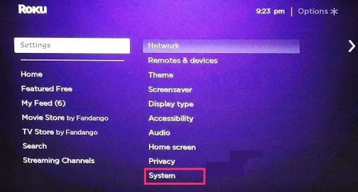 Select “System”