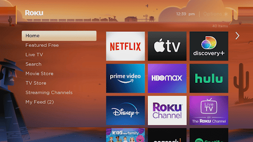 Stream TNT on Roku using Streaming Services