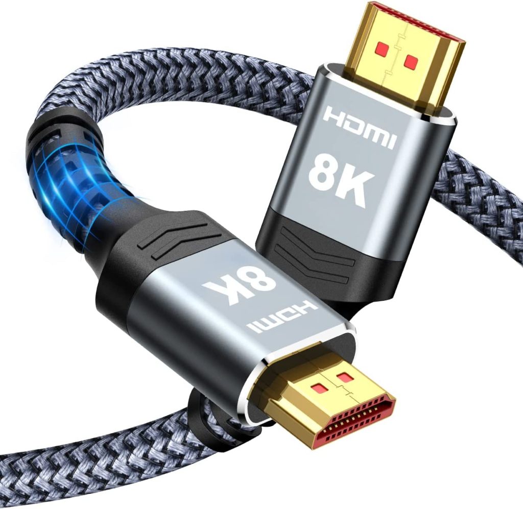 8K HDMI Cable 2.1 48Gbps 6.6FT/2M, Highwings High Speed HDMI Braided Cord-4K@120Hz 