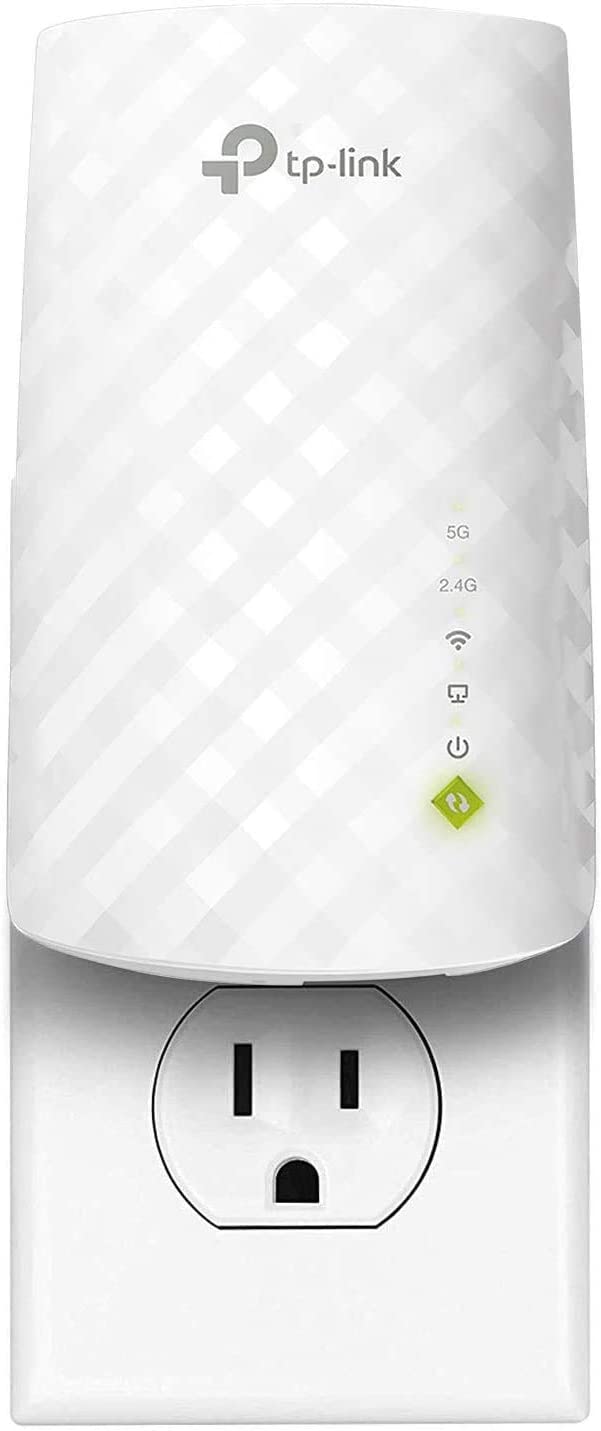 TP-Link AC750 WiFi Extender (RE220), Covers Up to 1200 Sq.ft and 20 Devices, Up to 750Mbps Dual Band WiFi Range Extender, WiFi Booster to Extend Range