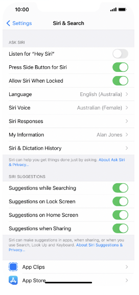 Allow Siri When Locked – The feature allows you to use Siri when the phone is locked.