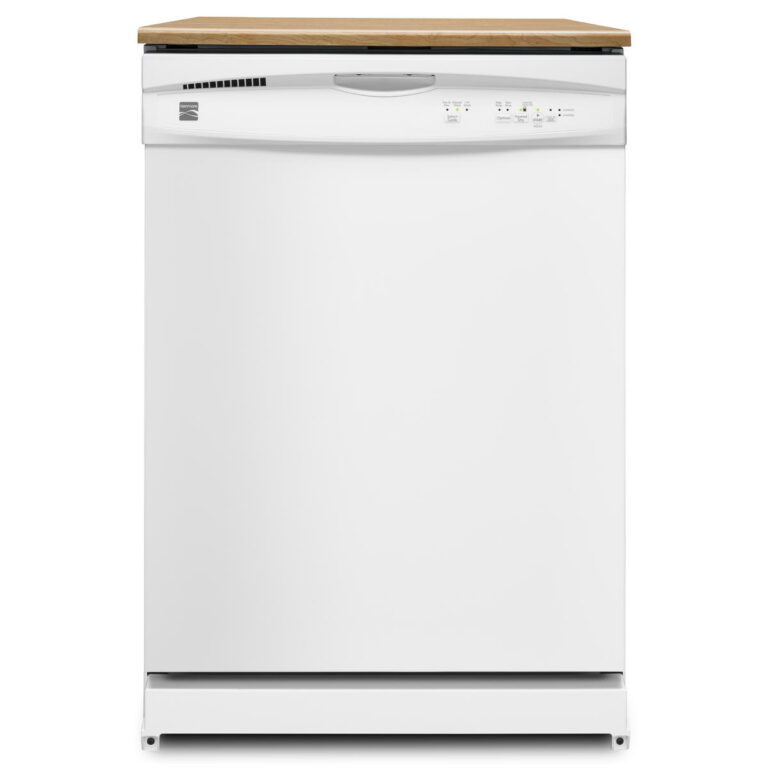 Portable Dishwasher With Butcher Block