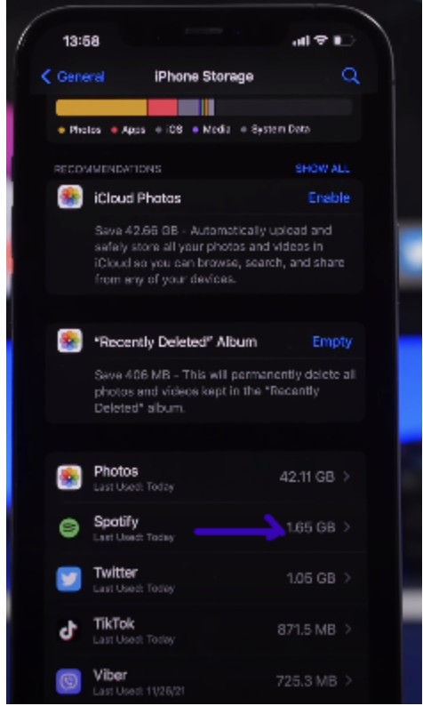 Clear App Cache in Your iPhone Spotify