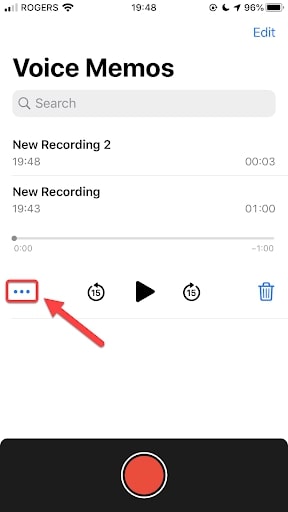 Download Apple's free Voice Memos application