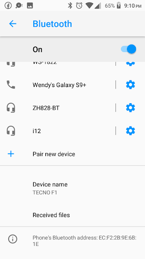 Go to the Connected Devices menu and select Bluetooth 1