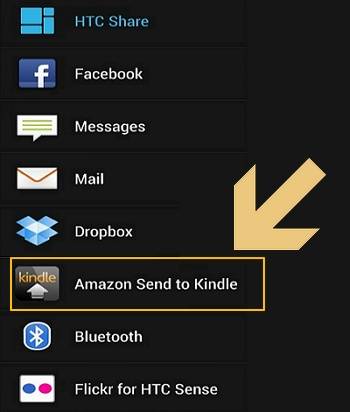 How to Send PDF to Kindle From Android