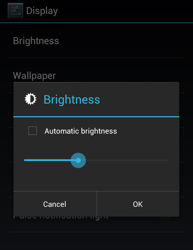 brightness settings android