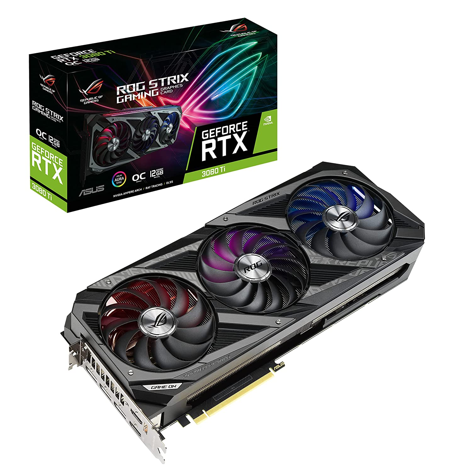 ASUS ROG Strix NVIDIA GeForce RTX 3080 Ti OC Edition Gaming Graphics Card (pci_e 4.0, 12GB GDDR6X, HDMI 2.1, DisplayPort 1.4a, Axial-tech Fan Design