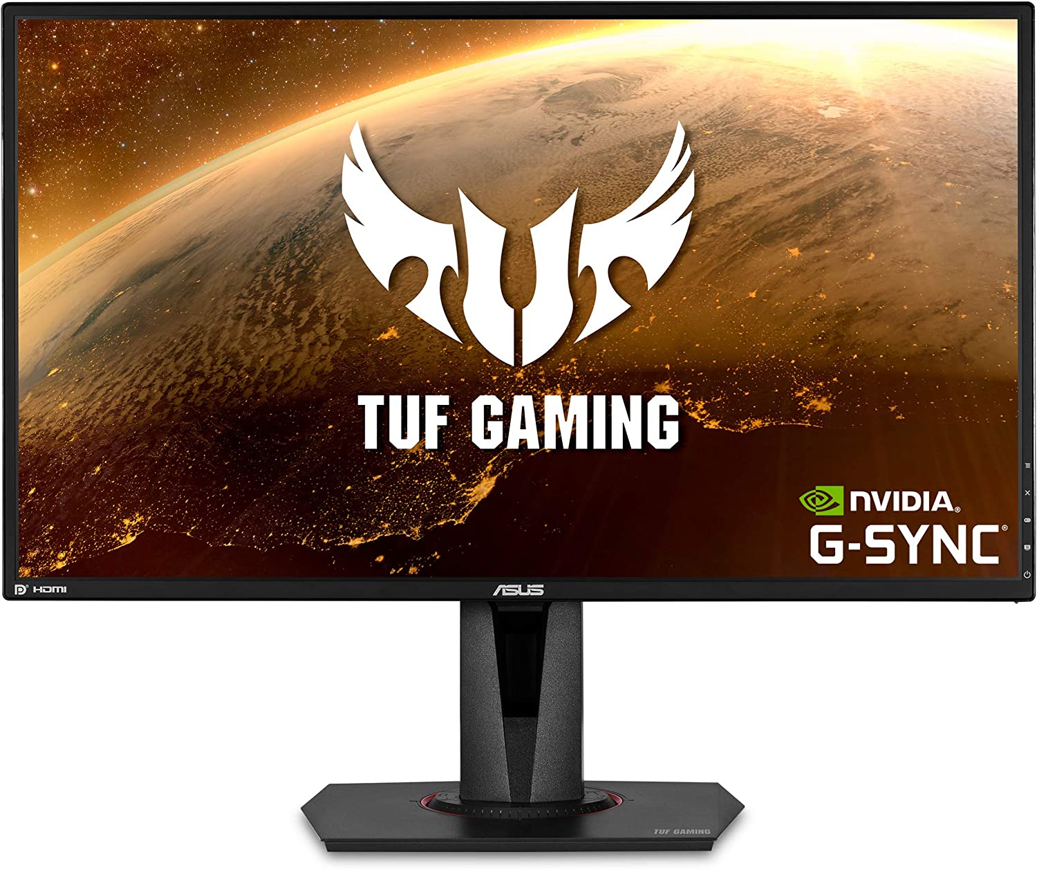 ASUS TUF Gaming 27 2K HDR Gaming Monitor (VG27AQ) - QHD (2560 x 1440), 165Hz (Supports 144Hz), 1ms, Extreme Low Motion Blur, Speaker, G-SYNC Compatible