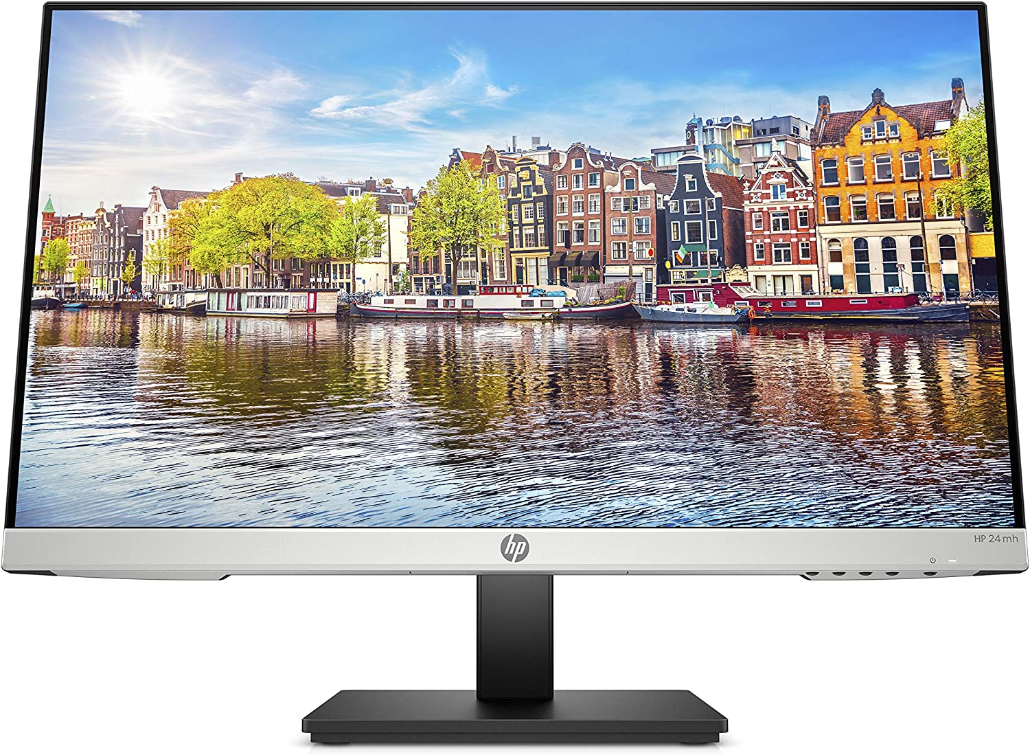HP 24mh FHD Monitor - Computer Monitor with 23.8-Inch IPS Display (1080p) - Built-In Speakers and VESA Mounting - Height:Tilt Adjustment for Ergonomic