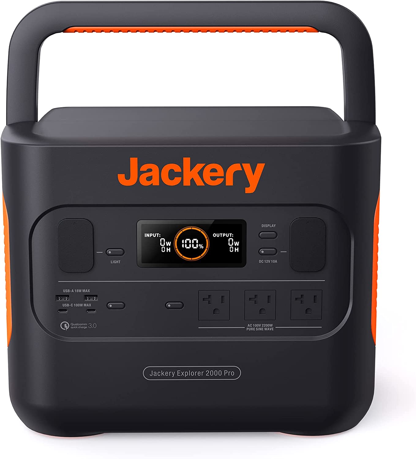 Jackery Explorer 2000 PRO Portable Power Station, 2160Wh Capacity with 3 x 2200W AC Outlets, Fast Charging, Solar Generator