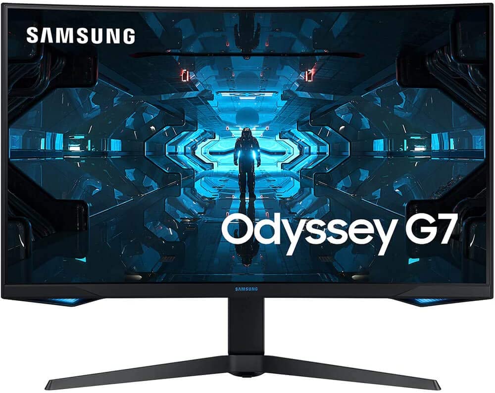 SAMSUNG Odyssey G7 Series 27-Inch WQHD (2560x1440) Gaming Monitor, 240Hz, Curved, 1ms, HDMI, G-Sync, FreeSync Premium Pro (LC27G75TQSNXZA)