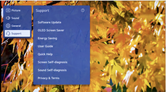 Select “Support.” It’s also easy to recognize, as it looks like a headset