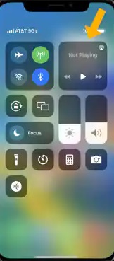 Swipe downwards from the top of the screen. It will help access the Control Center.