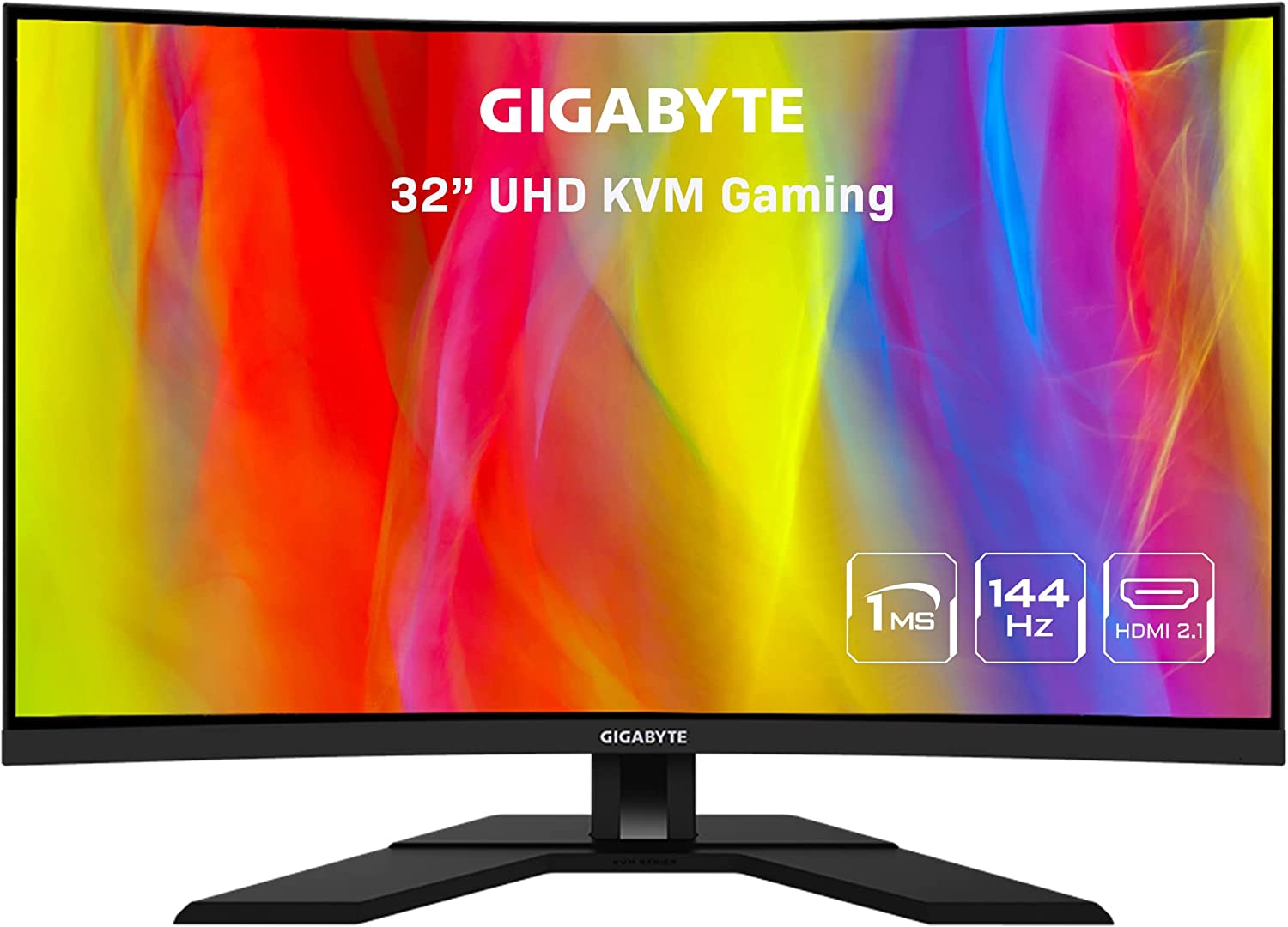 GIGABYTE M32UC 32 144Hz (160Hz OC) 4K UHD Curved Gaming Monitor, SS VA, 3840x2160 Display, 1ms Response Time (MPRT), 1x DisplayPort 1.4, 2x HDMI 2.1