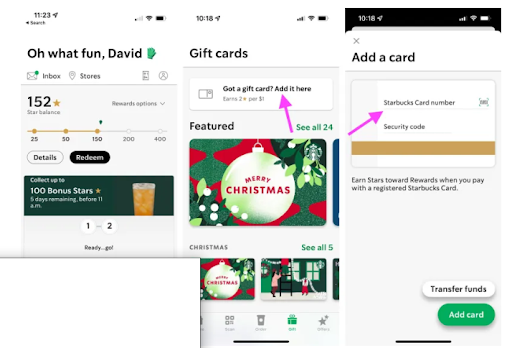 How Do You Add a Starbucks Gift Card to the App?