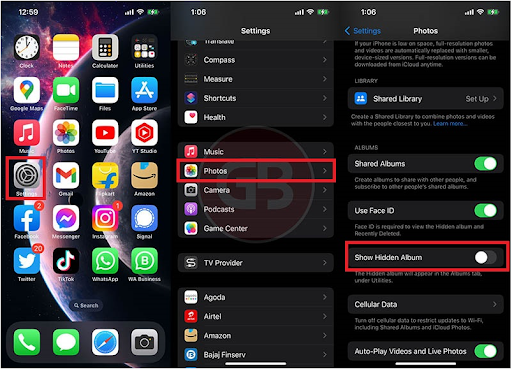 How to Find Hidden Photos on iPhone Settings