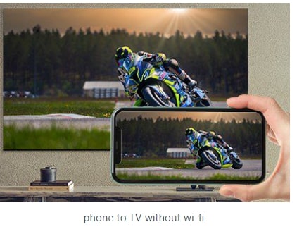 How to mirror phone to tv without wifi