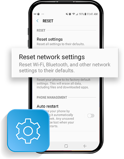 Reset your network before using Q Link services on your tablet