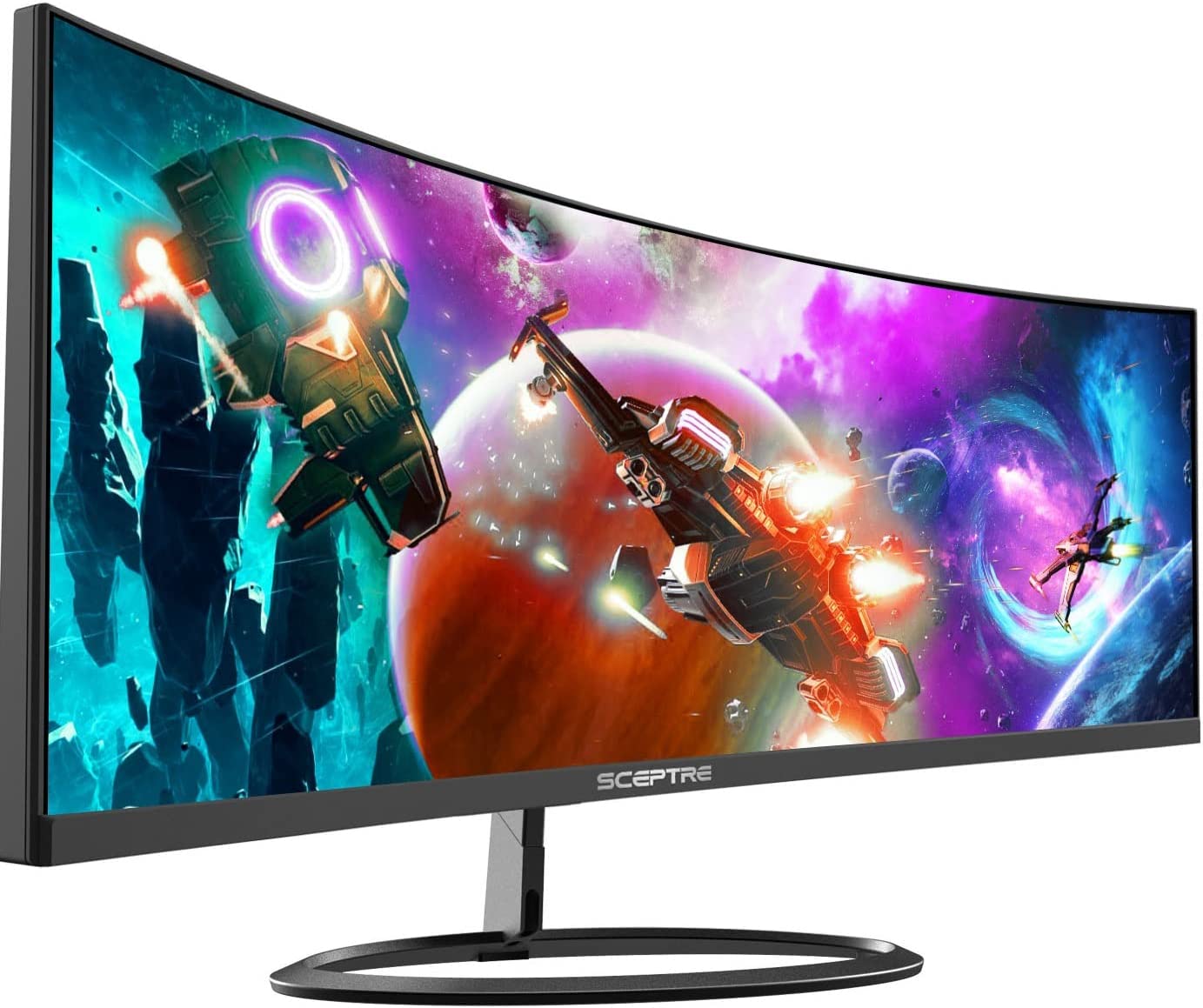Sceptre Curved 30 21-9 Gaming LED Monitor 2560x1080p UltraWide Ultra Slim HDMI DisplayPort Up to 85Hz MPRT 1ms FPS-RTS Build-in Speakers