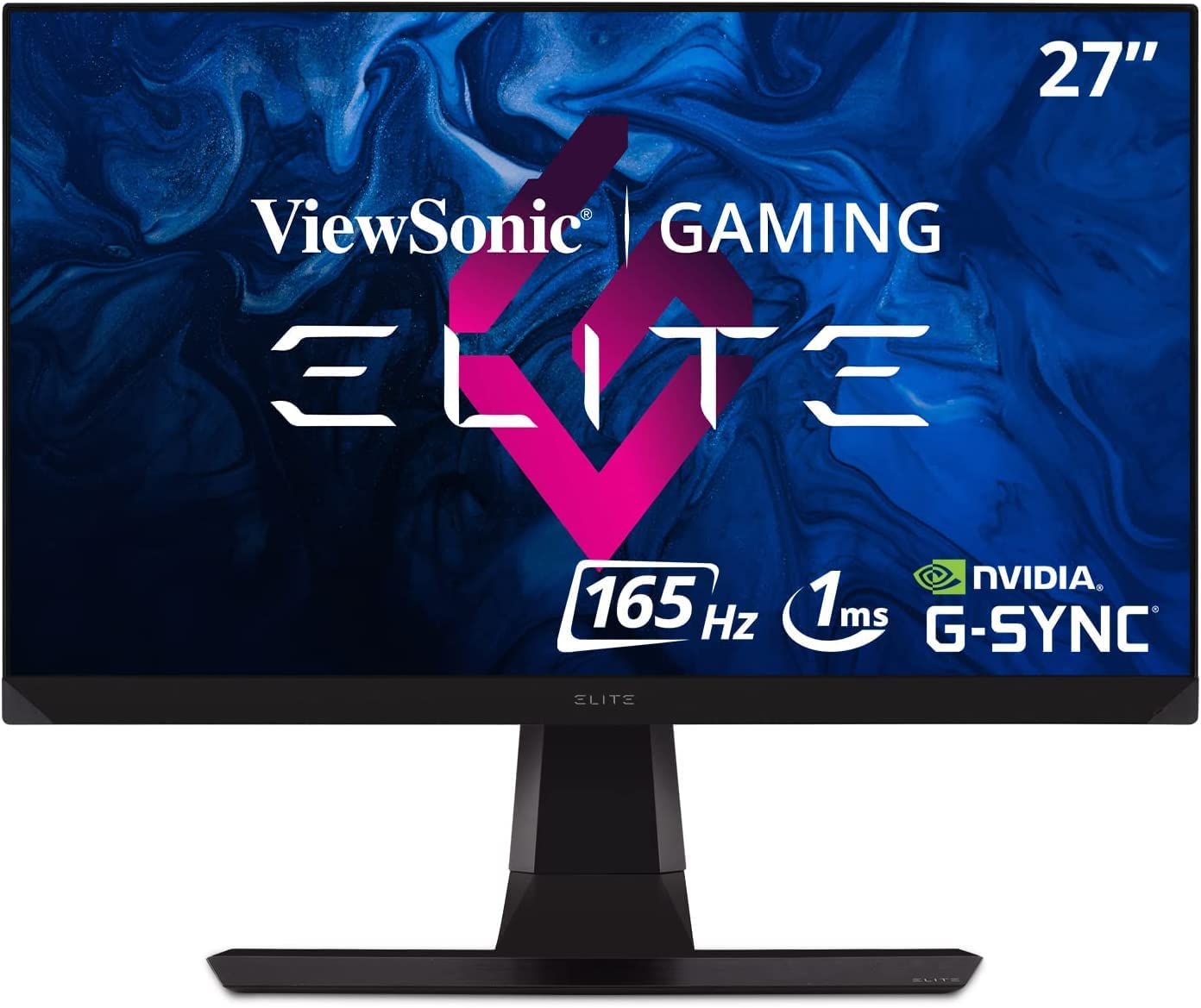 ViewSonic ELITE XG270QG 27 Inch 1440p 1ms 165Hz Gaming Monitor with GSYNC, IPS Nano Color, Elite Design Enhancements and Advanced Ergonomics for Esports