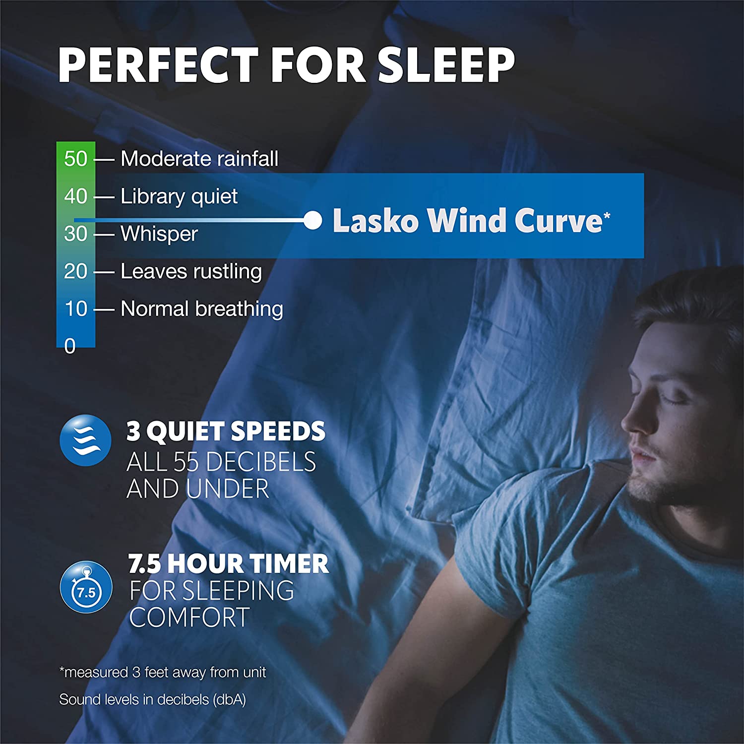 Lasko Portable Electric 42 Oscillating Tower Fan with Nighttime Setting, Timer and Remote Control for Indoor, Bedroom and Home Office Use, Silver, T42951