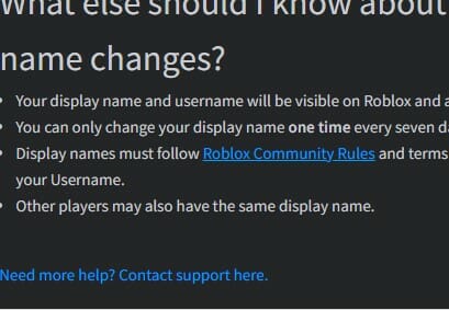 Roblox Support Page