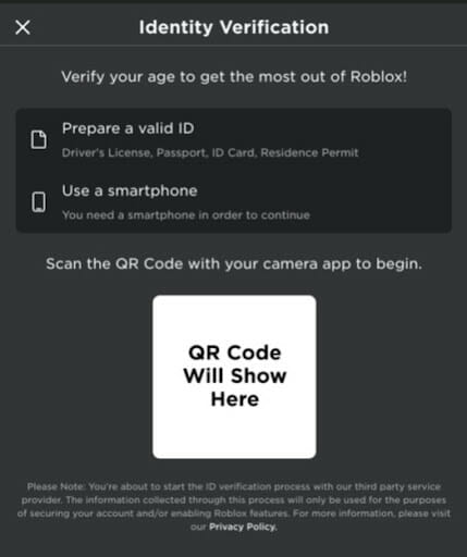 Roblox Scan QR Code