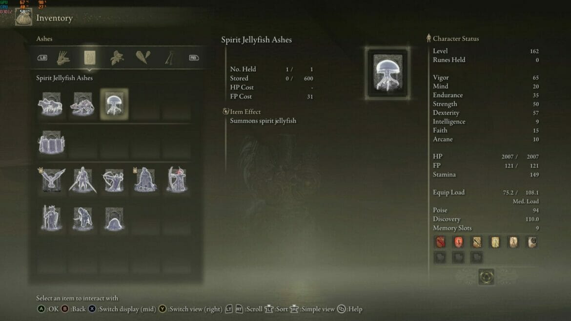 Spirit Jellyfish Ashes